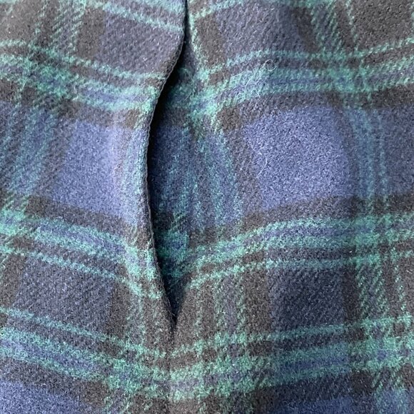 Hollister Plaid Ultra Hi Rise Mini Skirt A-line Lined Preppy Blue Green Y2K M - Picture 6 of 15